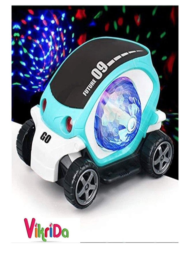 فيكريدا لعبة سيارة فيكريدا الدوارة للأطفال - حركة الاصطدام والانطلاق مع أضواء رباعية الأبعاد وموسيقى - متعددة الألوان (سيارة موسيقية حركات بهلوانية) - Image 4